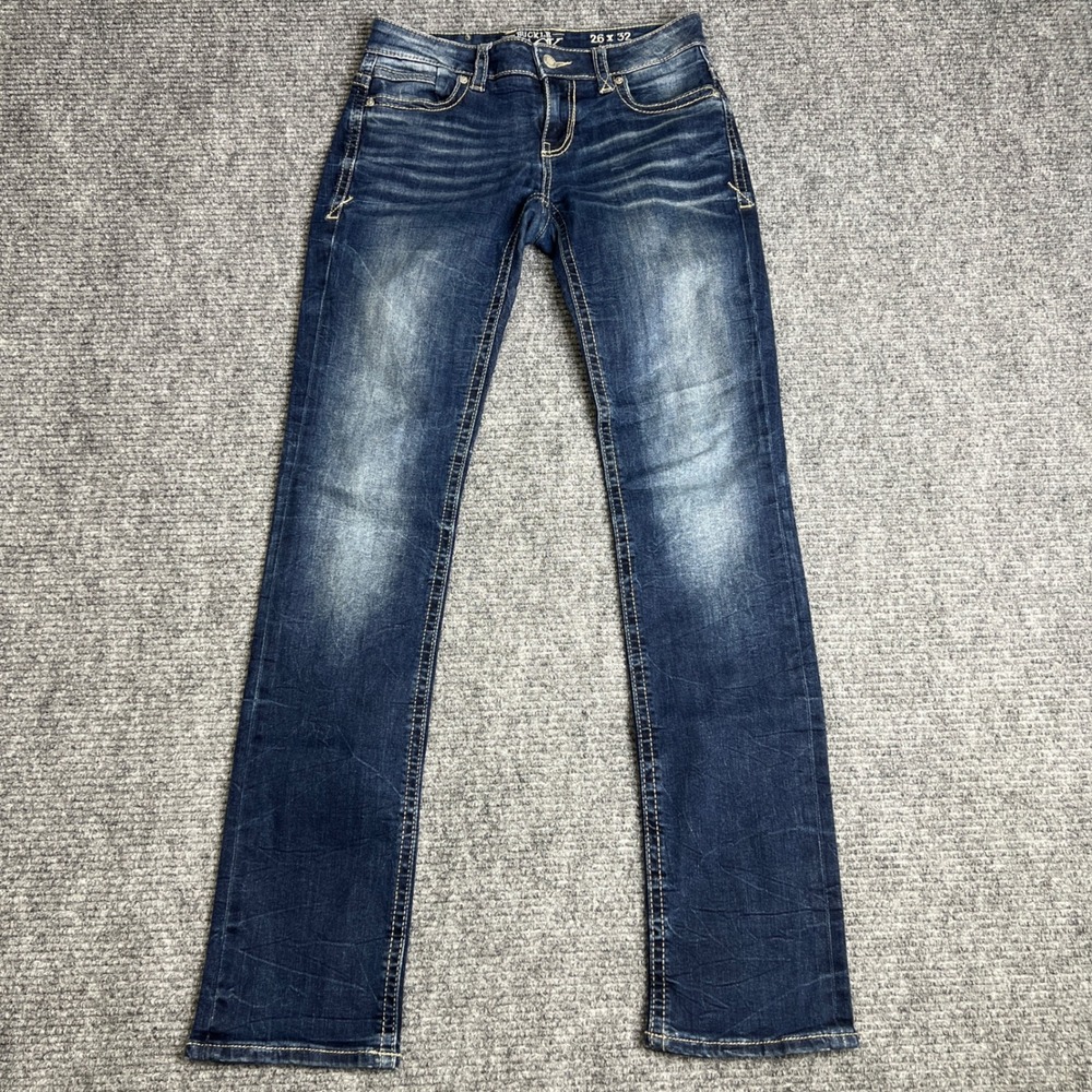 Buckle Black Fit No. 67 Straight Leg Jeans Women 26x32 Dark Wash Blue Denim
